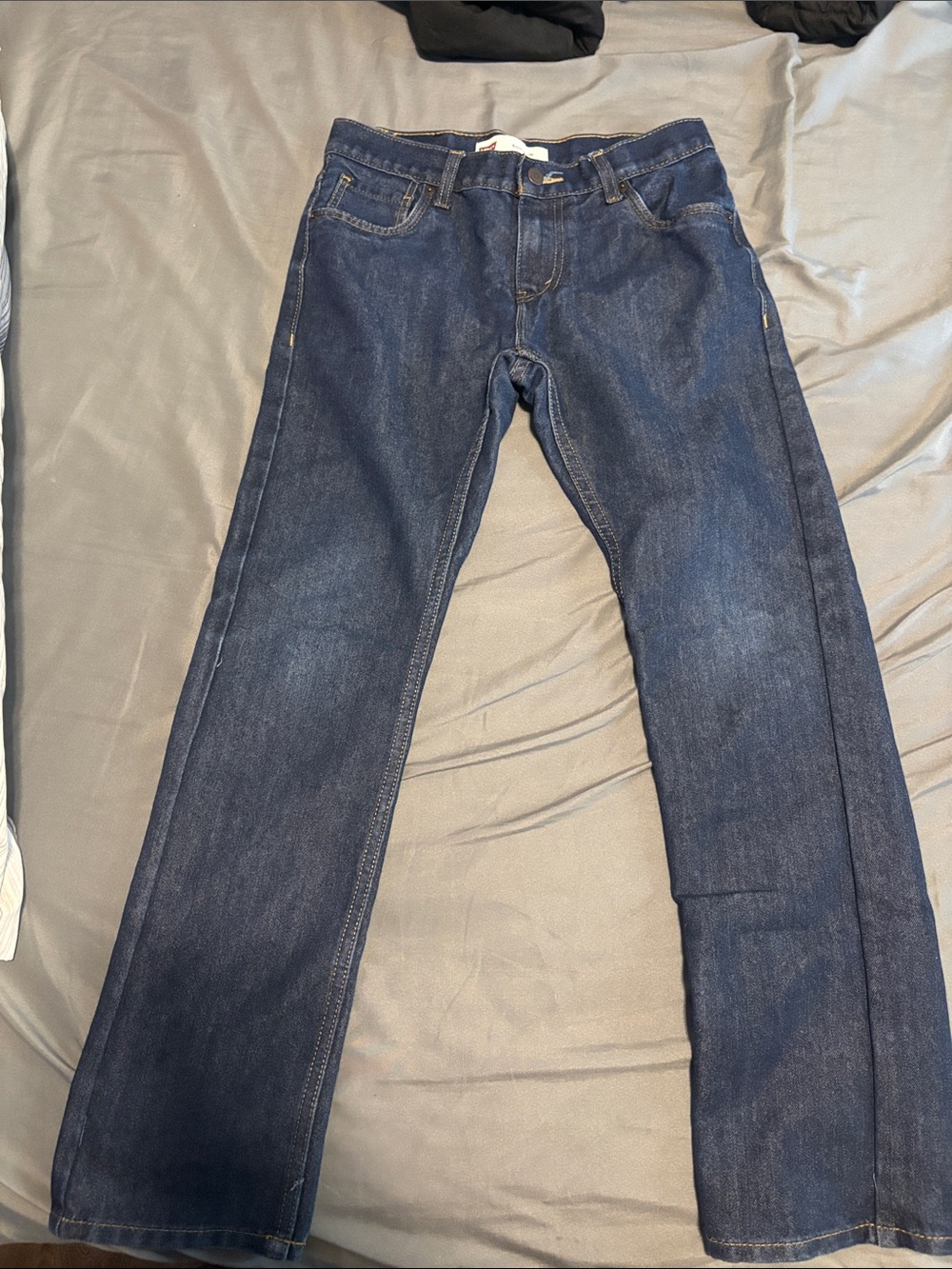 Levi's Men's Navy Blue Straight Jeans